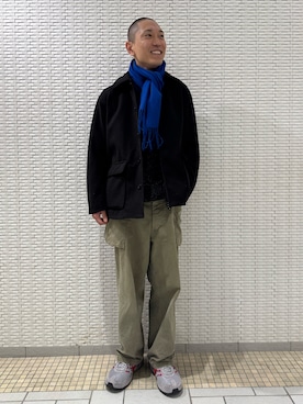 「URBAN RESEARCH」｜「アイテム（ジャケット/アウター）」を使った、江口尊将さん（メンズ・174cm）の冬コーディネート