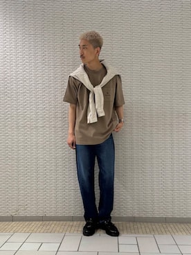 「URBAN RESEARCH DOORS（アーバンリサーチドアーズ）のアイテム」を使った、江口尊将さん（メンズ・174cm）の春コーディネート