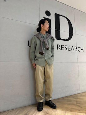 「アイテム（その他シューズ）」を使った、江口尊将さん（メンズ・174cm）の夏コーディネート