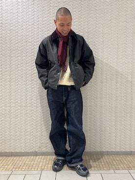 「URBAN RESEARCH」｜「アイテム（ジャケット/アウター）」を使った、江口尊将さん（メンズ・174cm）の冬コーディネート