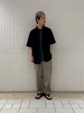 「アーバンリサーチ」｜江口尊将さん（メンズ・174cm）の夏コーディネート
