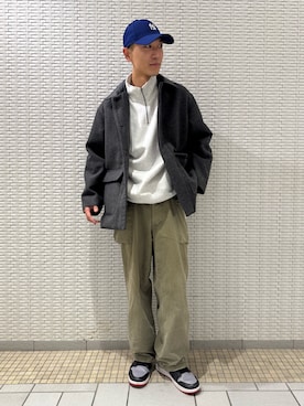 「URBAN RESEARCH」｜「アイテム（ジャケット/アウター）」を使った、江口尊将さん（メンズ・174cm）の冬コーディネート
