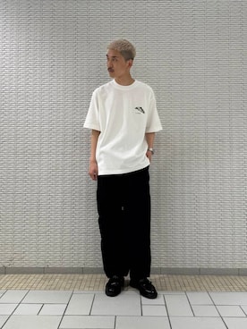「BURLAP OUTFITTER（バーラップアウトフィッター）のアイテム」を使った、江口尊将さん（メンズ・174cm）の春コーディネート