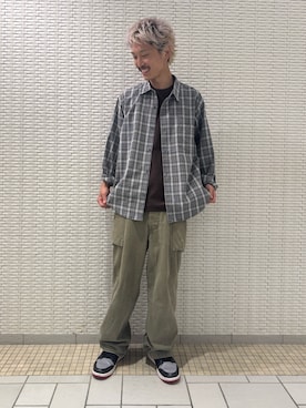 「季節の変わり目羽織コーデ」｜江口尊将さん（メンズ・174cm）の秋コーディネート