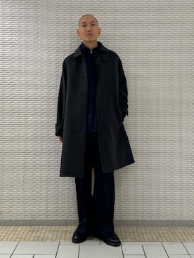 「アイテム（ベスト）」を使った、江口尊将さん（メンズ・174cm・20代）の秋コーディネート