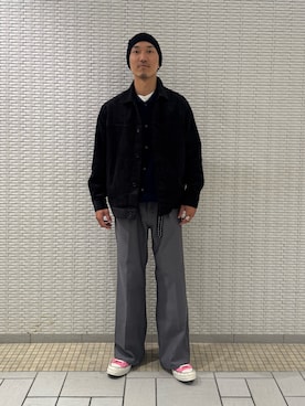 「URBAN RESEARCH DOORS（アーバンリサーチドアーズ）のアイテム（ジャケット/アウター、グレー系）」を使った、江口尊将さん（メンズ・174cm）の秋コーディネート