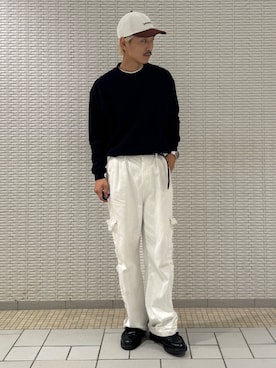 「ラコステ(LACOSTE)」｜江口尊将さん（メンズ・174cm）の秋コーディネート