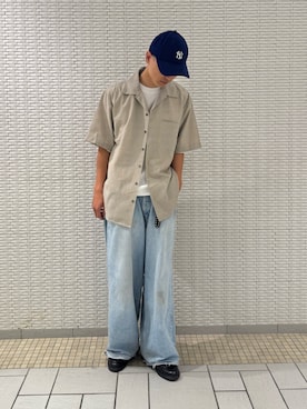 「FORK&SPOON（フォークアンドスプーン）のアイテム」を使った、江口尊将さん（メンズ・174cm）の夏コーディネート