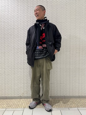 「URBAN RESEARCH」｜「アイテム（ジャケット/アウター）」を使った、江口尊将さん（メンズ・174cm）の冬コーディネート