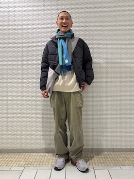 「URBAN RESEARCH」｜「アイテム（ジャケット/アウター）」を使った、江口尊将さん（メンズ・174cm）の冬コーディネート