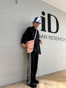 「Needles（ニードルス）のアイテム」を使った、江口尊将さん（メンズ・174cm）の夏コーディネート