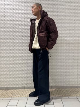 「アイテム（その他アウター）」を使った、江口尊将さん（メンズ・174cm・20代）の冬コーディネート