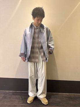 「URBAN RESEARCH（アーバンリサーチ）のアイテム（ナイロンジャケット）」を使った、江口尊将さん（メンズ・174cm）の春コーディネート