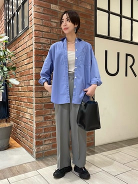 「PIENI（ピエニ）のPIENI　KUU（トートバッグ）」を使った、ひとみさん（レディース・164cm）の夏コーディネート