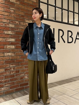 「URBAN RESEARCH（アーバンリサーチ）のアイテム（ブルゾン）」を使った、ひとみさん（レディース・164cm）の秋コーディネート