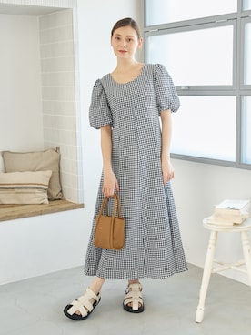 「a:mure（アミュール）のアイテム」を使った、amureofficialさん（レディース・164cm）の夏コーディネート