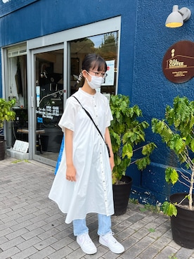 「ジュニアコーデ」｜「アイテム（ワンピース/ドレス）」を使った、rincocofさん（レディース・148cm）の夏コーディネート