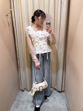 「w closet（ダブルクローゼット）のアイテム」を使った、りんさん（レディース・165cm）の春コーディネート