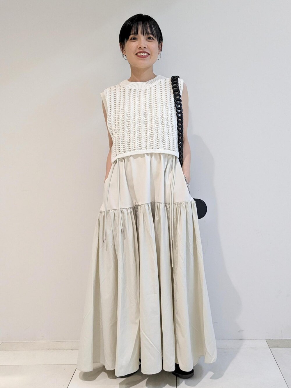 ライフワーク 女性) グリッター テープ スリーブレス ワンピース 洗える】タフタコンビスリーブレスワンピースを使った人気