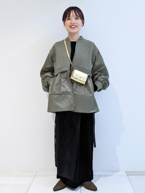 【ADAM ET ROPE'】 ベロア BOTANICAL DYED  DRESS
