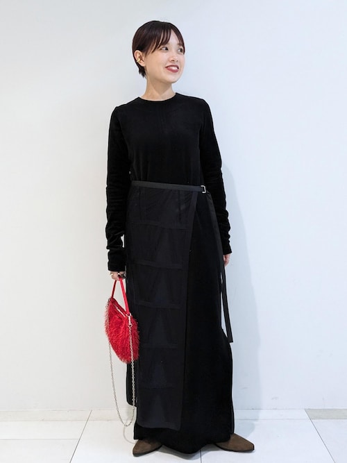 【ADAM ET ROPE'】 ベロア BOTANICAL DYED  DRESS