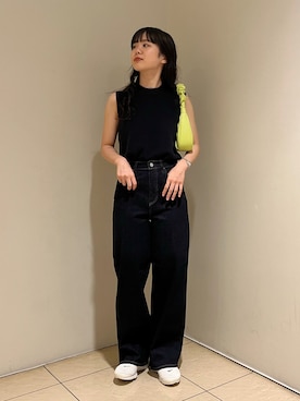 「アイテム（ハンドバッグ、グリーン系）」を使った、マチダ　ユイさん（レディース・158cm）の夏コーディネート