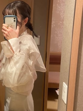 「白スカート」｜「アイテム（セットアップ）」を使った、 かすさん（レディース・158cm）の春コーディネート