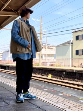 「アイテム（スウェットパンツ）」を使った、ike mieさん（レディース・158cm）の春コーディネート