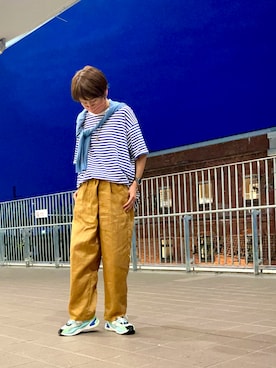 「夏のTシャツフェス」｜「アイテム（アクセサリー）」を使った、ike mieさん（レディース・158cm）の夏コーディネート