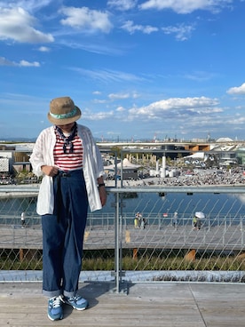 「アイテム（スニーカー）」を使った、ike mieさん（レディース・158cm）の秋コーディネート