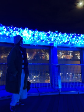 「MOONBAT（ムーンバット）のアイテム」を使った、ike mieさん（レディース・158cm）の冬コーディネート