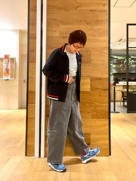 「アイテム（オールインワン・サロペット）」を使った、ike mieさん（レディース・158cm）の秋コーディネート