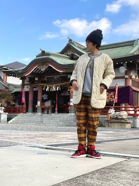 「アイテム（その他）」を使った、ike mieさん（レディース・158cm）の冬コーディネート