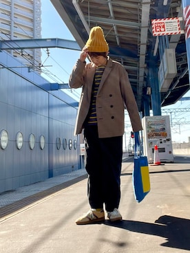 「アイテム（テーラードジャケット）」を使った、ike mieさん（レディース・158cm）の秋コーディネート