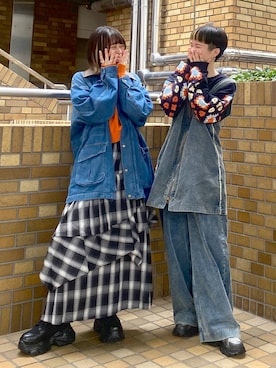 「アイテム（デニムジャケット）」を使った、matsuさん（レディース・156cm・20代）の秋コーディネート