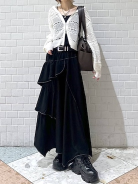 「PBLIM（ページボーイリム）のアイテム」を使った、matsuさん（レディース・156cm）の夏コーディネート