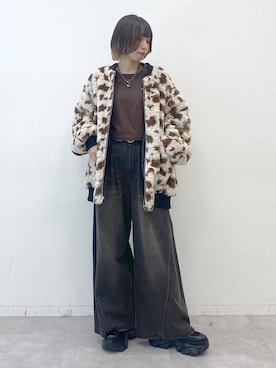 「ベーシック/シンプル」｜「アイテム（ブルゾン）」を使った、matsuさん（レディース・156cm）の夏コーディネート