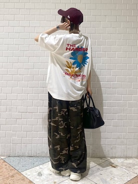 「アイテム（スウェットパンツ）」を使った、matsuさん（レディース・156cm・20代）の夏コーディネート