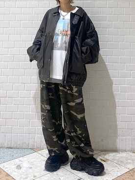 「アイテム（スウェットパンツ）」を使った、matsuさん（レディース・156cm・20代）の秋コーディネート