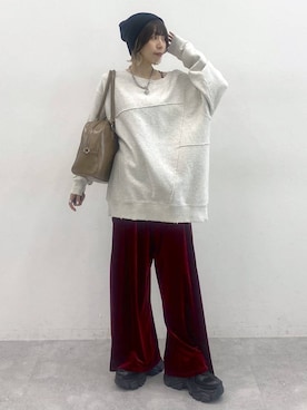 「アイテム（ニットキャップ/ビーニー）」を使った、matsuさん（レディース・156cm・20代）の秋コーディネート