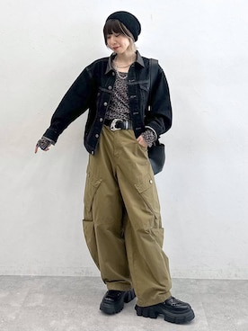 「PBLIM（ページボーイリム）のアイテム」を使った、matsuさん（レディース・156cm）の夏コーディネート