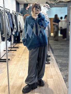 「PAGEBOY（ページボーイ）のレースアップトラックブーツ（ブーツ、ブラック系）」を使った、matsuさん（レディース・156cm）の秋コーディネート