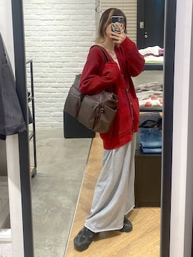 「PAGEBOY（ページボーイ）のサイドタックルーズウラケパンツ/イージーパンツ【4color・2size】（スウェットパンツ）」を使った、matsuさん（レディース・156cm・20代）の秋コーディネート
