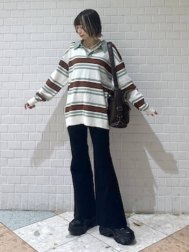 「PBLIM（ページボーイリム）のアイテム」を使った、matsuさん（レディース・156cm）の冬コーディネート