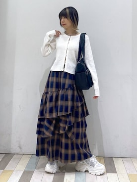 「PAGEBOY（ページボーイ）の【ステンレス素材】ロングボールチェーンネックレス（ネックレス）」を使った、matsuさん（レディース・156cm）の夏コーディネート