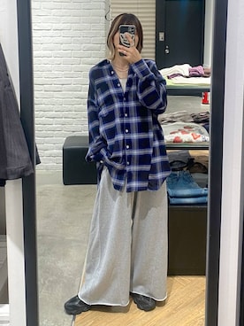 「PAGEBOY（ページボーイ）のサイドタックルーズウラケパンツ/イージーパンツ【4color・2size】（スウェットパンツ）」を使った、matsuさん（レディース・156cm・20代）の秋コーディネート