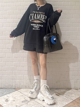 「アイテム（ボストンバッグ）」を使った、matsuさん（レディース・156cm・20代）の冬コーディネート