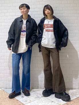 「niko and...（ニコアンド）のオリジナルサイドゴアブーツ（ブーツ）」を使った、matsuさん（レディース・156cm）の秋コーディネート