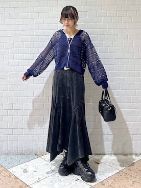 「PAGEBOY（ページボーイ）のシルバーパールレイヤードネックレス（ネックレス、シルバー系）」を使った、matsuさん（レディース・156cm）の夏コーディネート