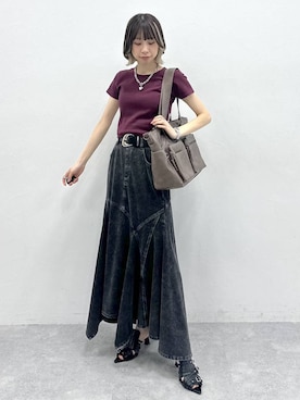 「PBLIM（ページボーイリム）のアイテム」を使った、matsuさん（レディース・156cm）の春コーディネート